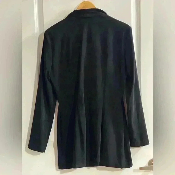 LORI WEIDNER VINTAGE Cocktail Tuxedo Style Blazer  Gold Buttons Size 10 - Picture 6 of 10